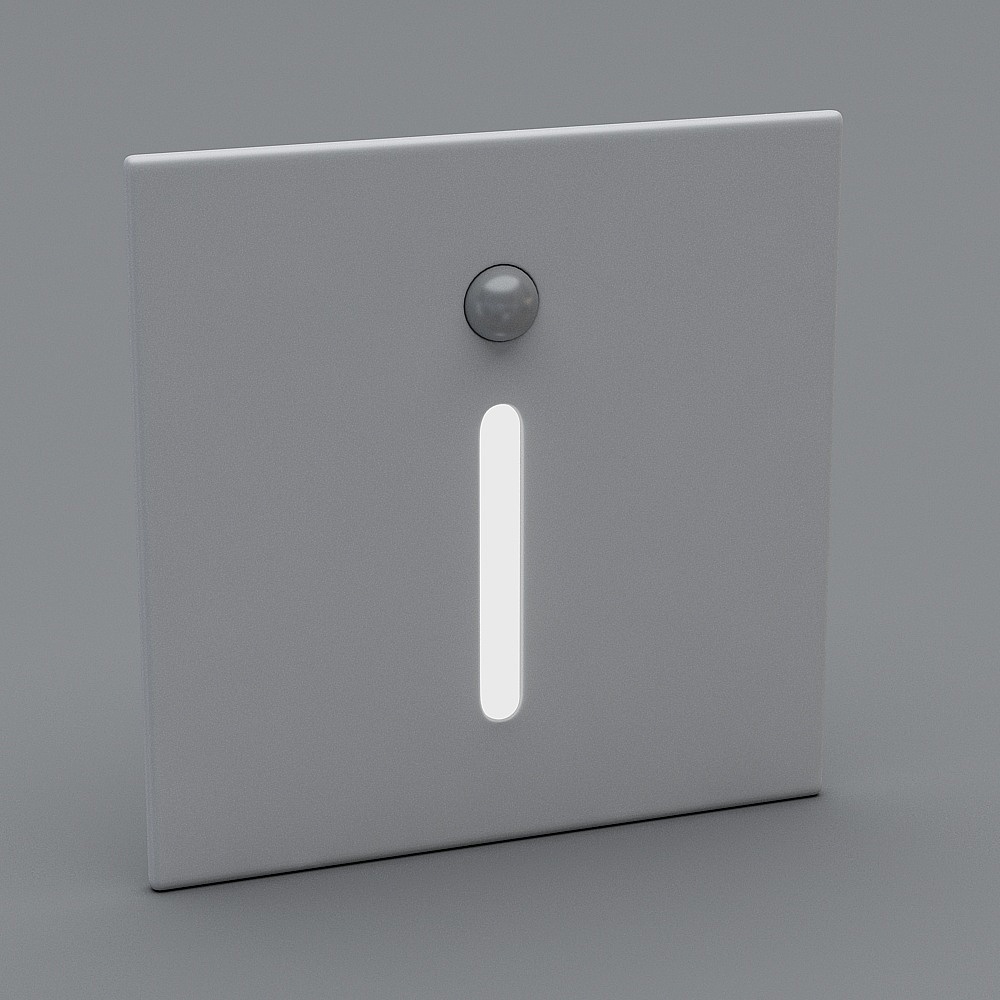 Угловая лампа - квадрат - белая