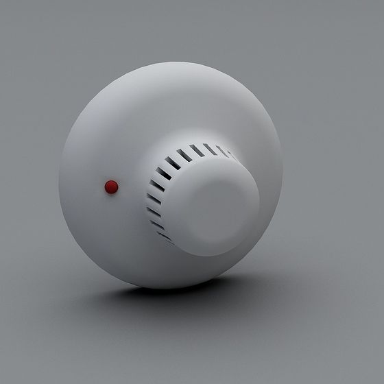 Minimalist Smoke Detector 3D model for Modern Interiors