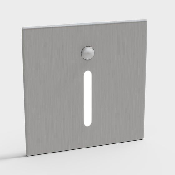Sleek Information Sign 3D model