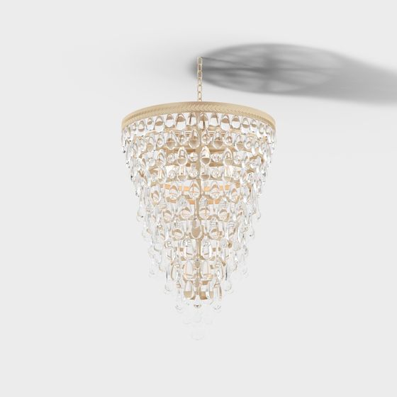 Elegant Crystal Chandelier 3D model