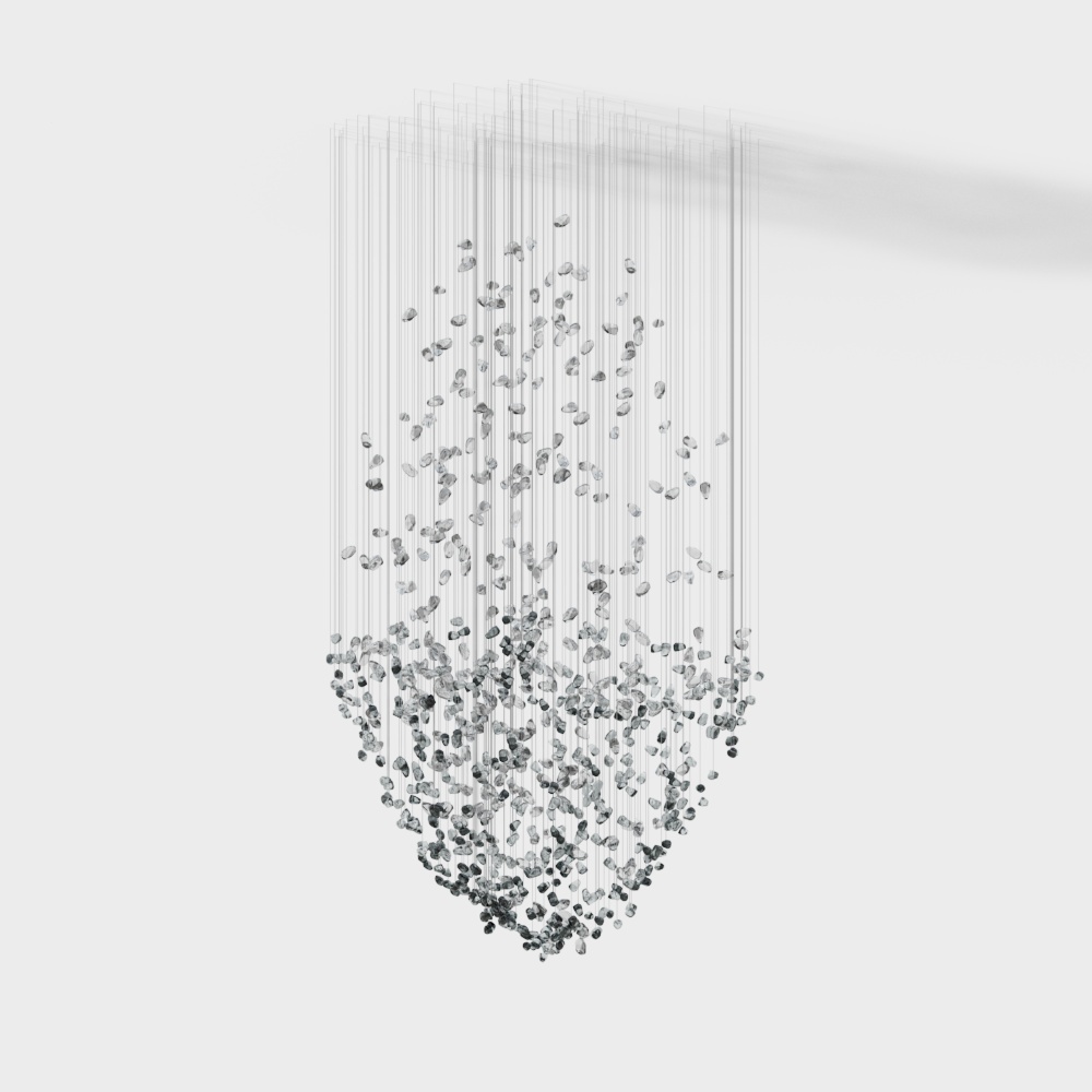 Modern gray decorative crystal lamp