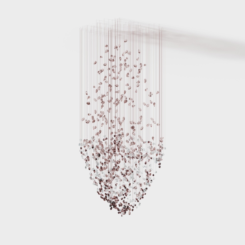 Modern pink decorative crystal lamp