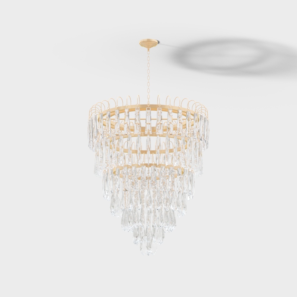 Modern three-layer light luxury crystal lamp