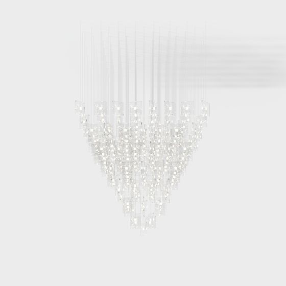 Crystal Waterfall Chandelier 3D model