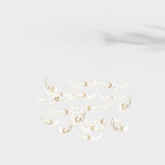Elegant Crystal Chandelier 3D model