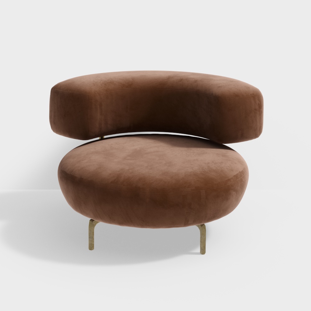 Brown single sofa-wx