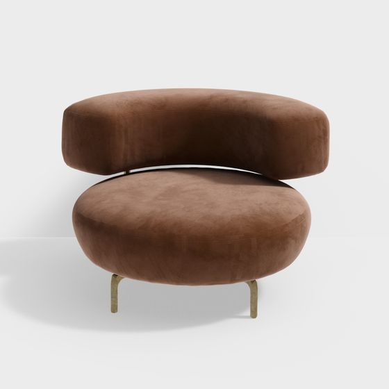 Stylish Low-Polygon Armchair 3D model