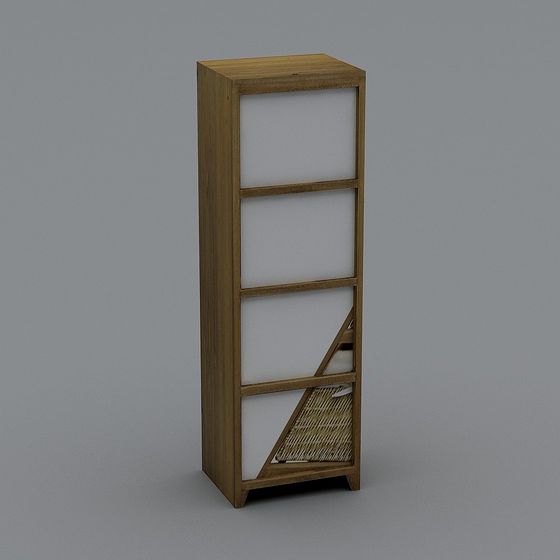 Minimalist 3D Bookshelf Model for Modern Interiors