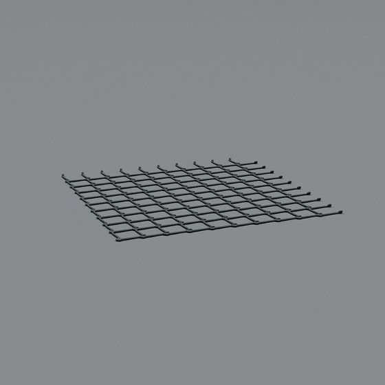 High-Detail Low-Poly Grid Structure 3D model