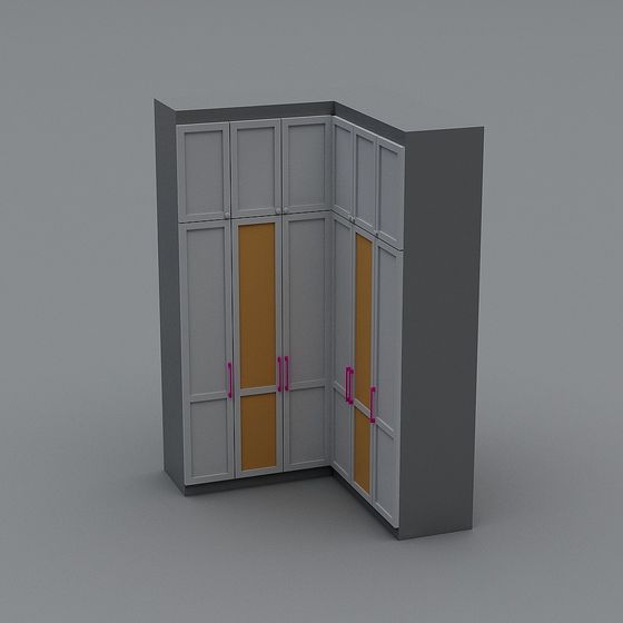 L-Shaped Storage Cabinet 3D model
