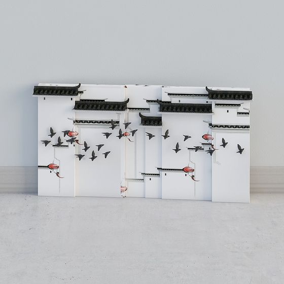 Oriental Aesthetic 3D Model with Modern Details