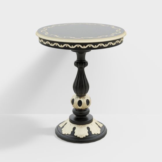 Elegant Round Table 3D model - Classic Meets Modern