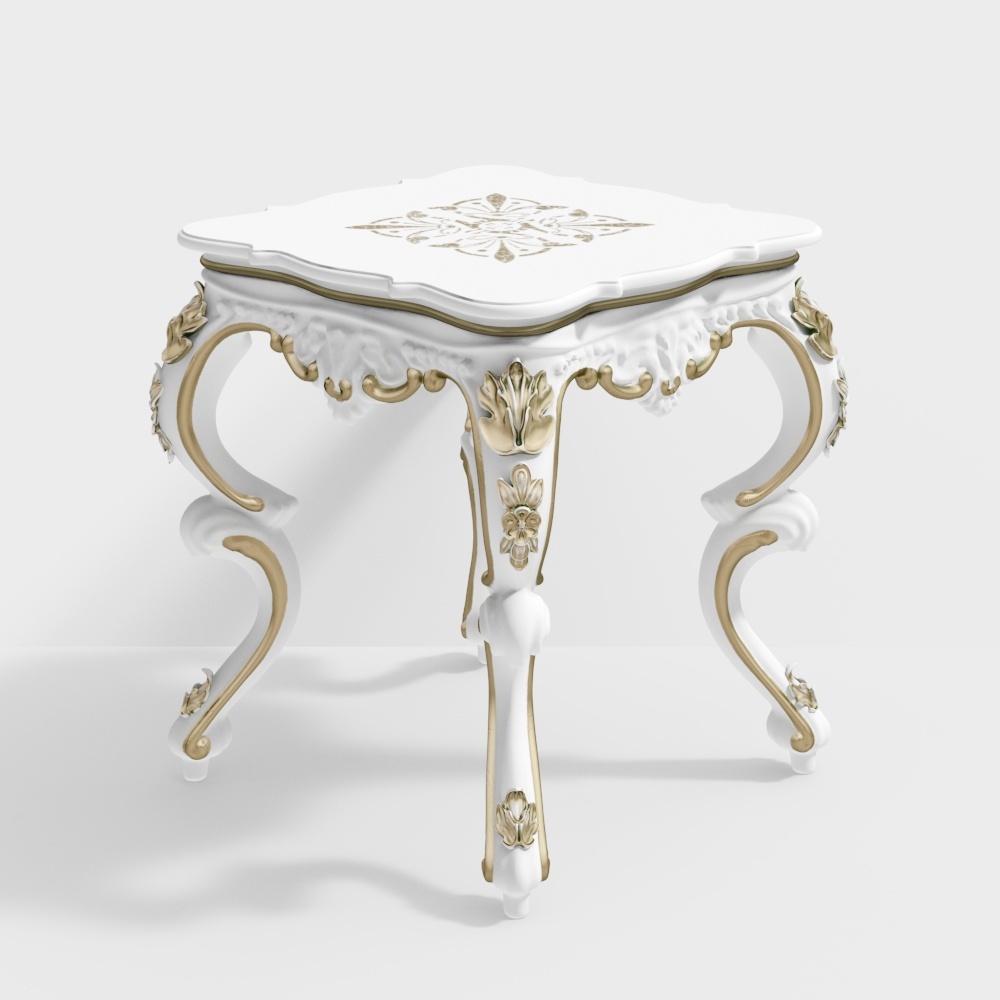 โต๊ะข้างสีขาว