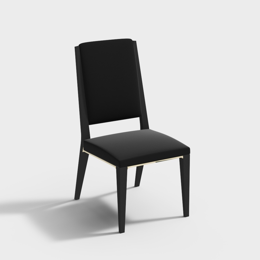 кресло с спинкой черное