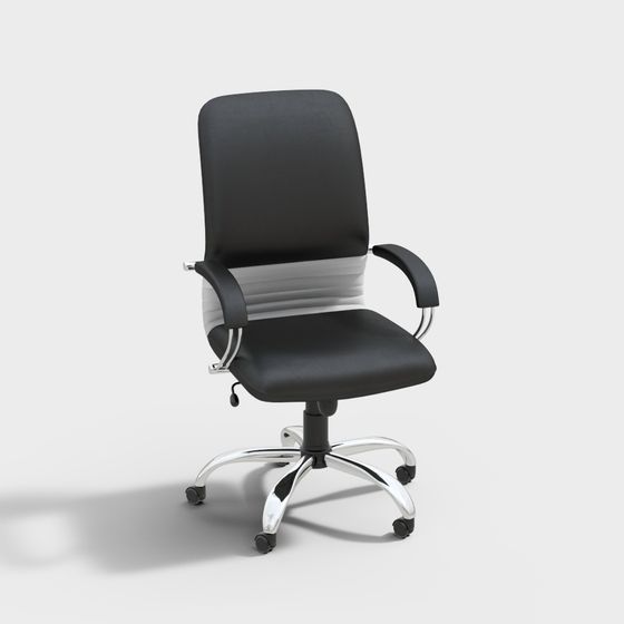 Elegant Low-Poly Office Chair 3D model