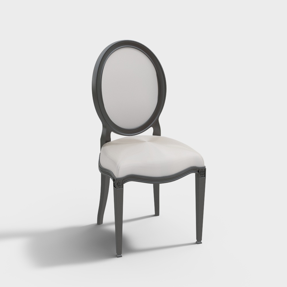 back-rest chair grey