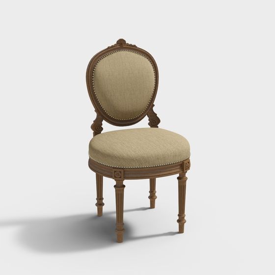 Stylish Vintage Chair 3D model for Creative Projects