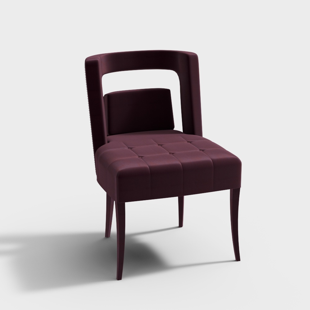 back-rest chair purple