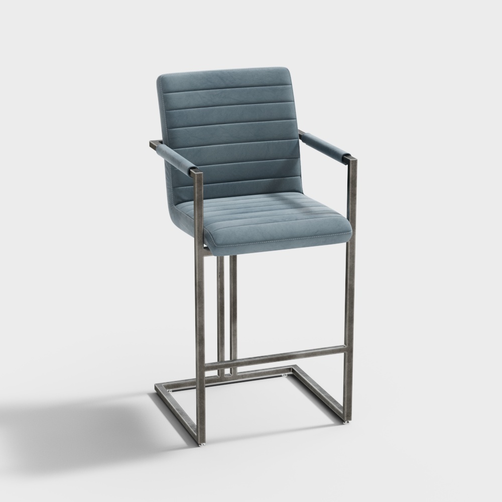 Elegant Minimalist Bar Stool 3D model