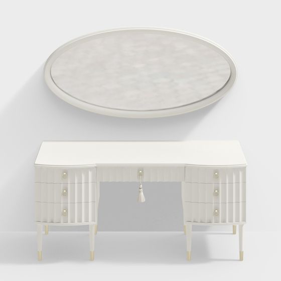 Chic Makeup Vanity 3D model for Contemporary Spaces