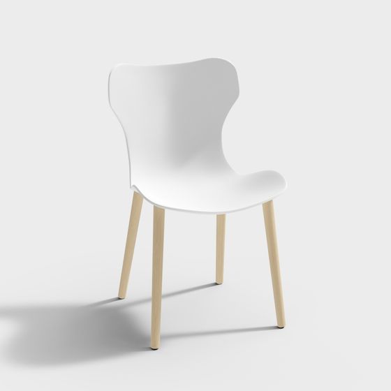 Sleek Dining Chair 3D model for Modern Interiors
