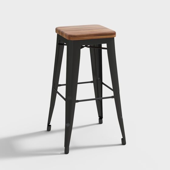 Silla de bar marrón