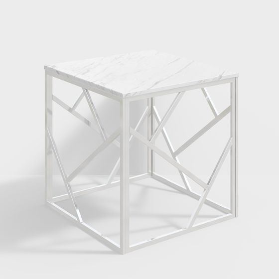 Urban Geometric Side Table 3D model for Modern Spaces