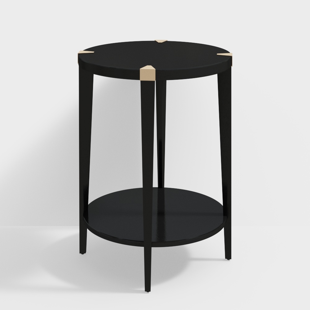 Elegant Low-Poly Round Table 3D model