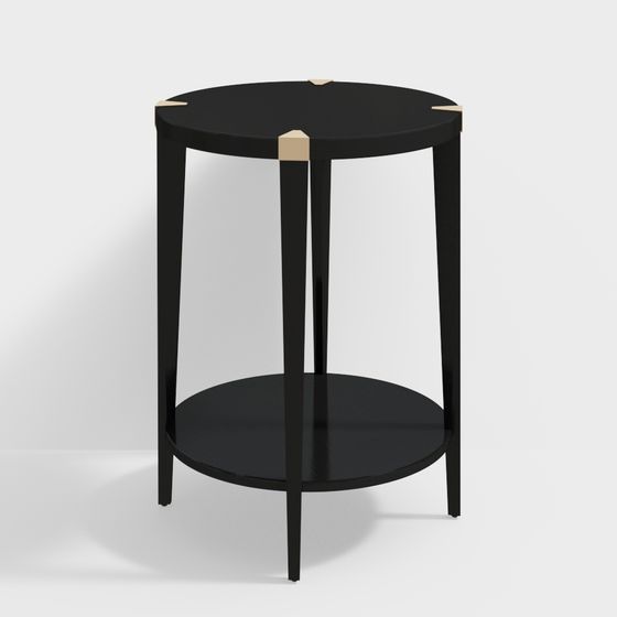 Elegant Low-Poly Round Table 3D model