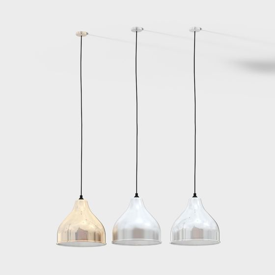 โคมไฟระย้า สีเทา