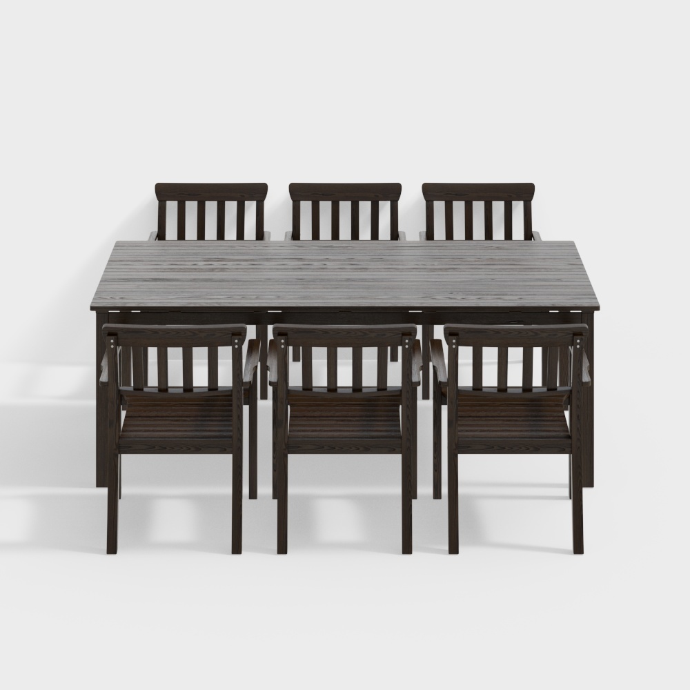 Urban Dining Table and Chairs 3D Model