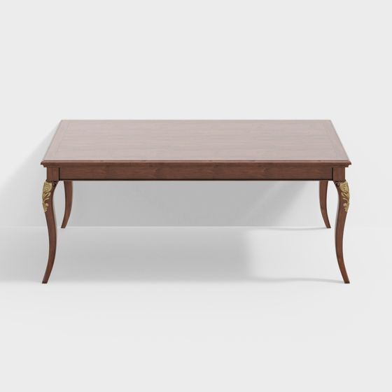 Elegant Retro Style 3D Model Dining Table