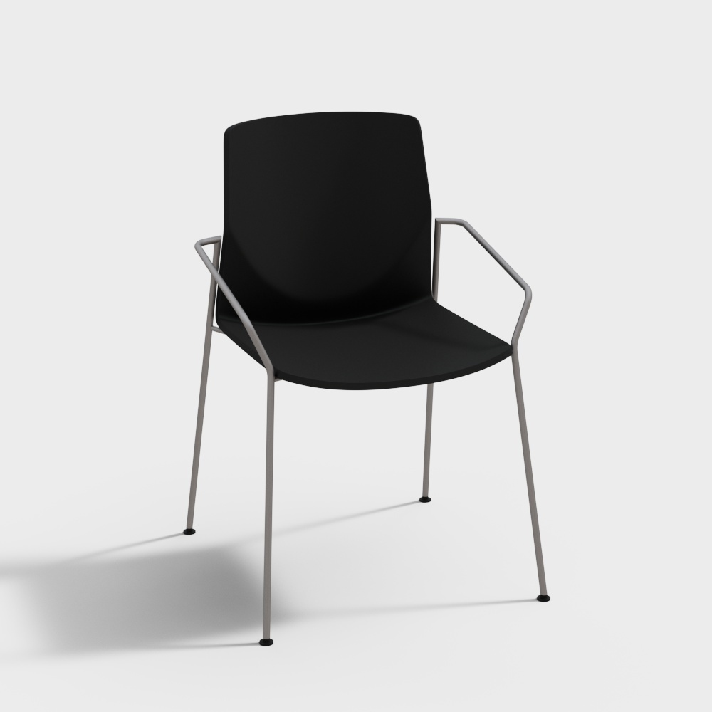 back-rest chair black