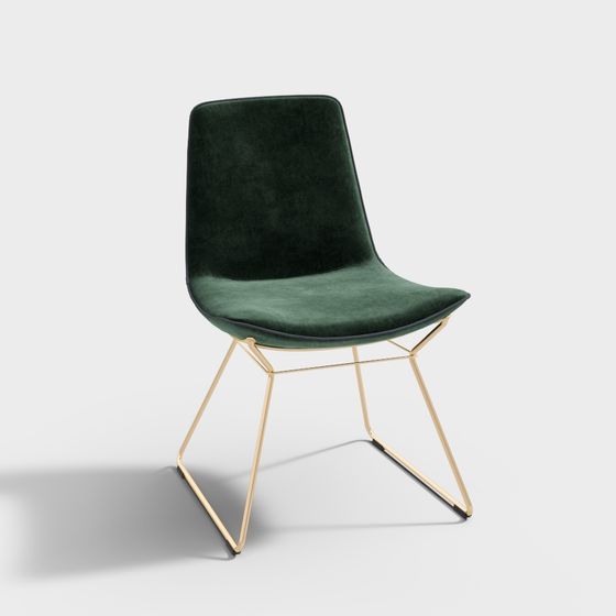 Elegant Low-Polygon Armchair 3D model
