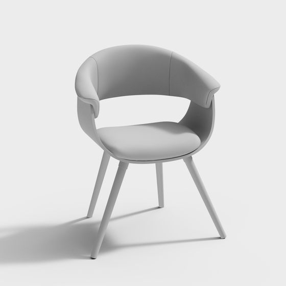 кресло с спинкой серое