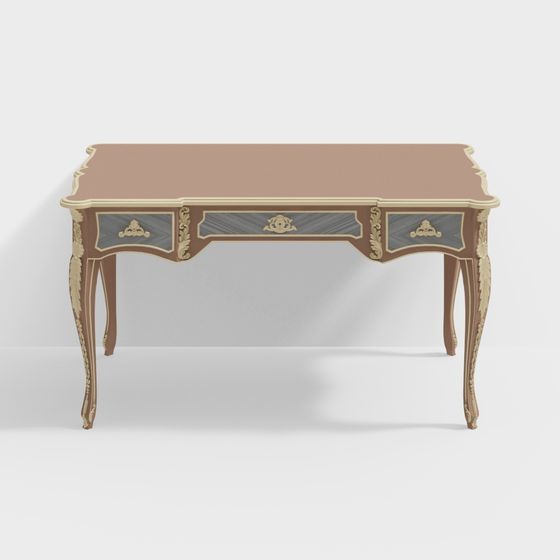 Lace Desk Rococo Style 3D model