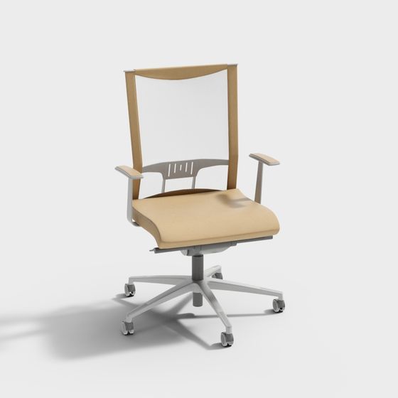 Stylish Low-Poly Office Chair 3D model for Modern Workspaces