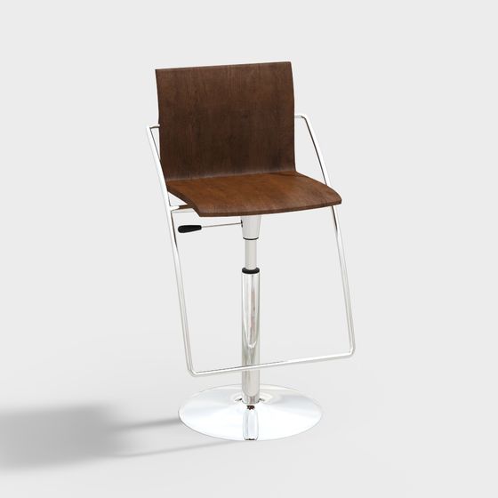 Stylish Urban Leisure Bar Chair 3D model