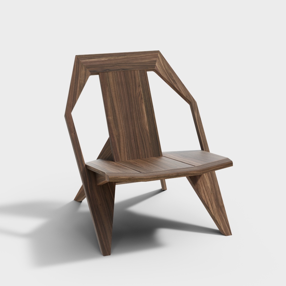 나무 의자 브라운