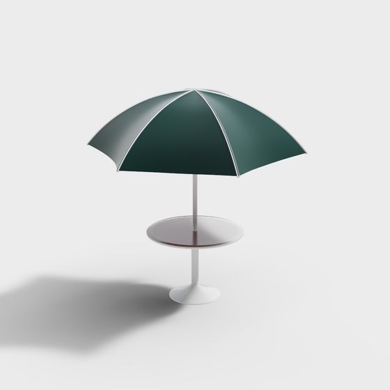 Beach Umbrella Table 3D model for Summer Scenes