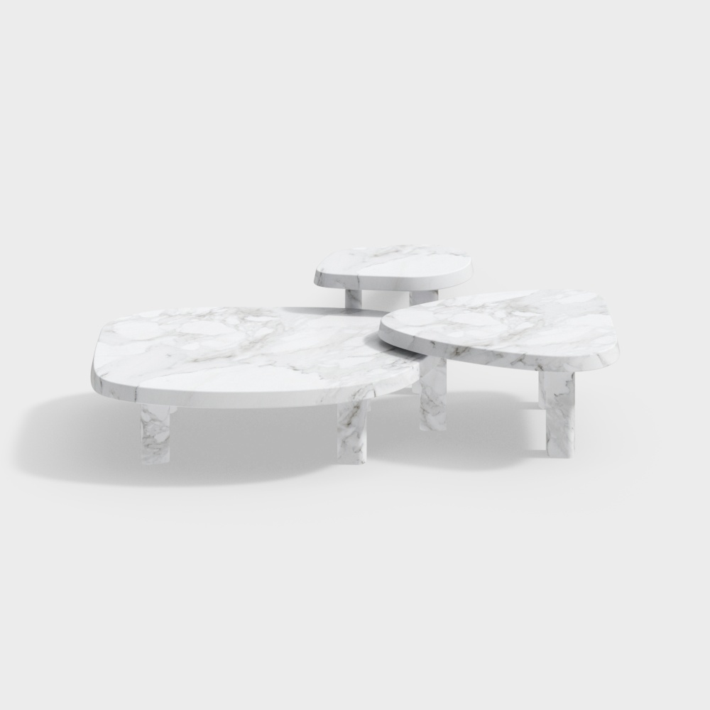 Elegant Marble Staircase 3D model