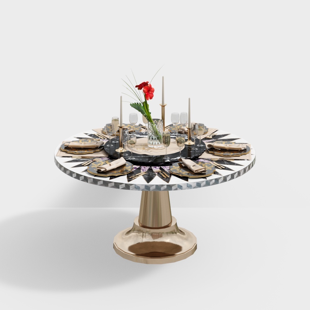 combinazione tavolo da pranzo bianco