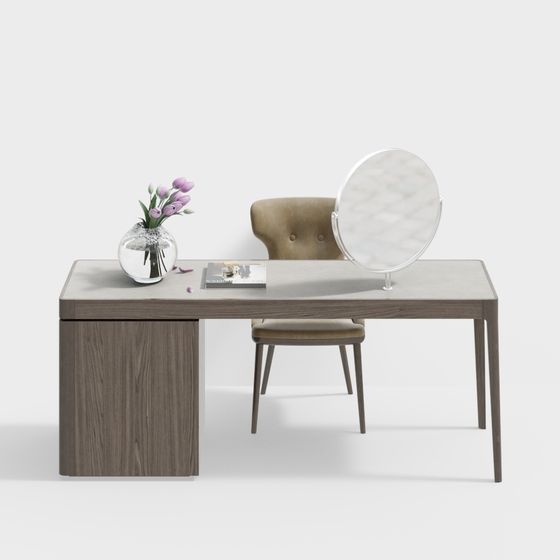 Modern Low-Polygon Vanity Table 3D model