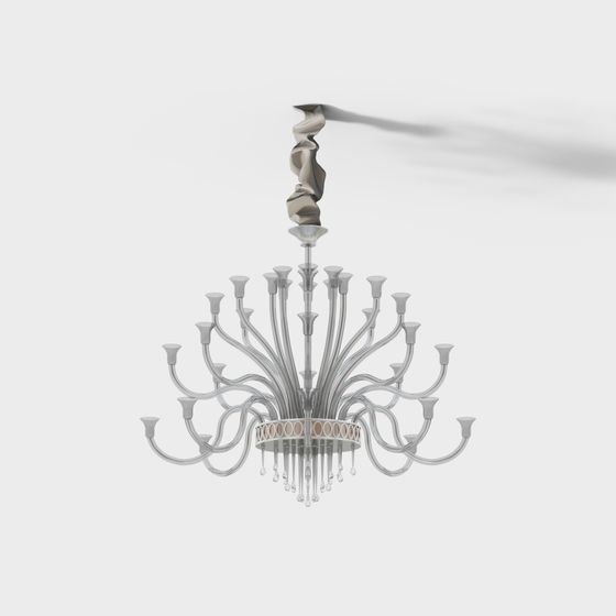 Elegant Vine Chandelier 3D model for Modern Spaces