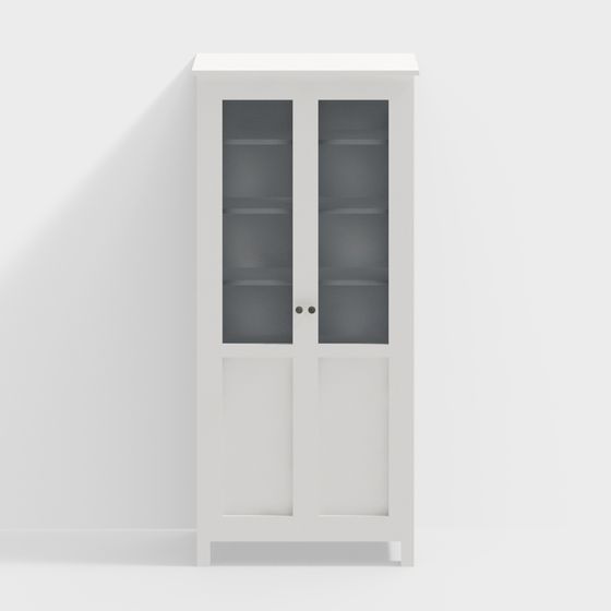 Glass Door Bookshelf 3D model