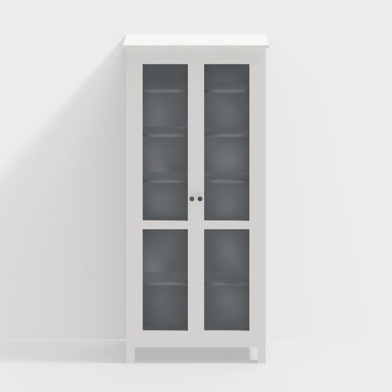 Glass Door Bookshelf 3D model