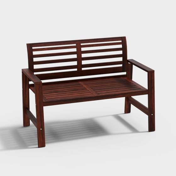 Stylish Outdoor Bench 3D model