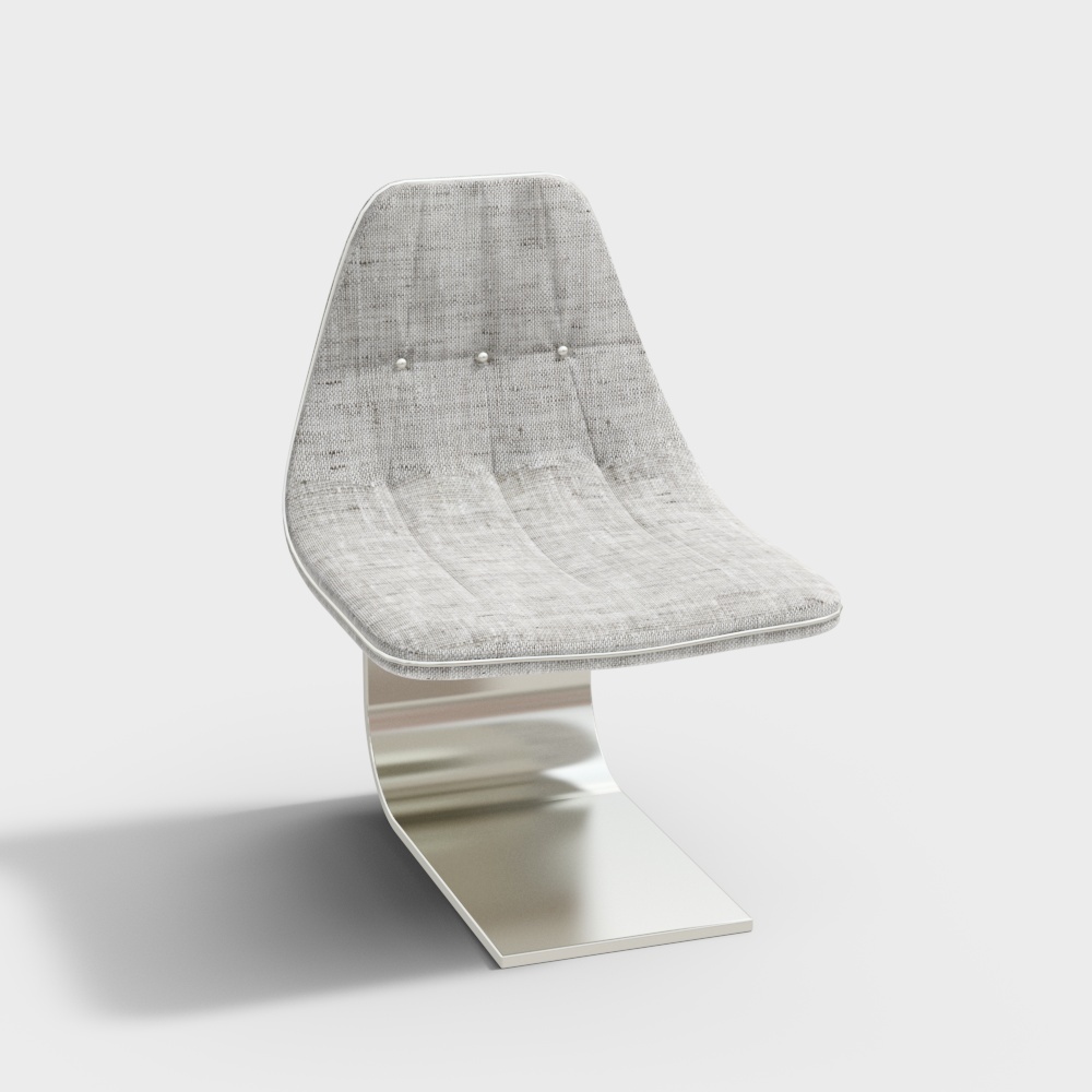 등받이 의자 그레이