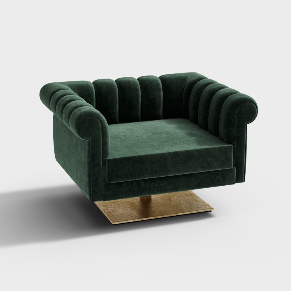 Chaise verte rétro-rest