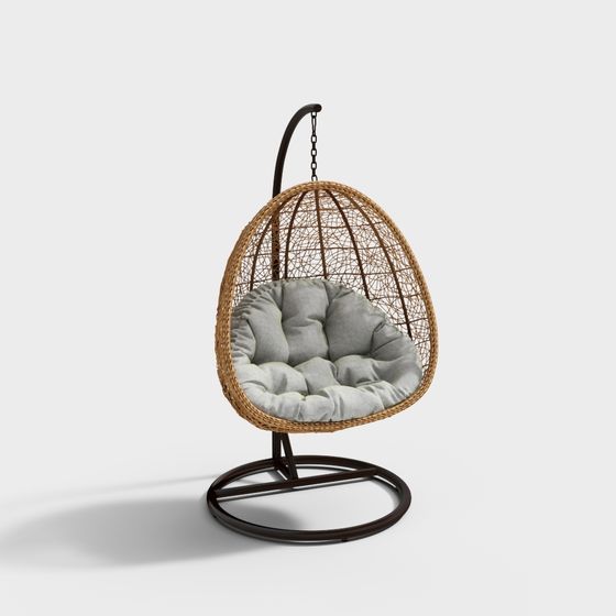 Charming Hanging Basket Chair 3D model